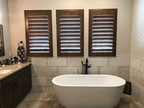 Bathroom with shutters